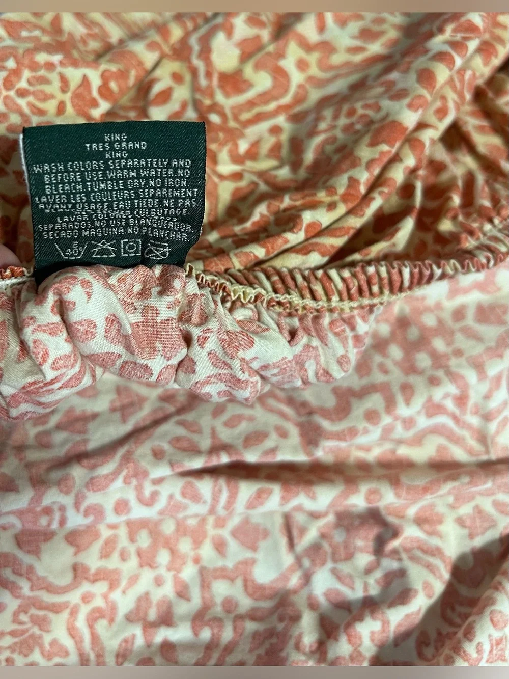 VTG RARE Ralph Lauren San Luca Scroll King FLAT& FITTED SHEETS Made in Italy .